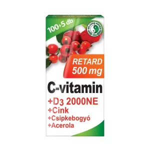 Dr. Chen Patika Vitamin C 500 mg + D3 + Cink + Šipurak + Acerola tablete a105