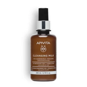 Apivita 3u1 Mlijeko za čišćenje šminke – lice i područje oko očiju 200 ml
