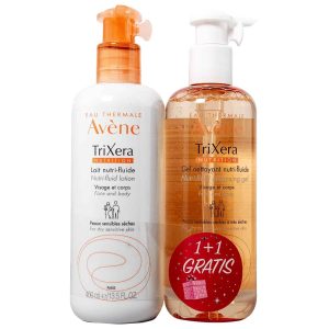 Avène DUO Trixera mlijeko 400 ml + Trixera gel za čišćenje 400 ml GRATIS - PROMO