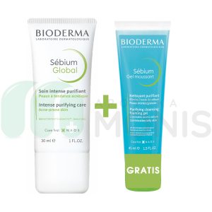 Bioderma Sébium Global krema potiv akni 30 ml + POKLON Sébium pjenušavi gel 45 ml