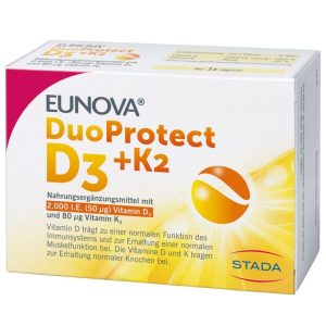 Eunova DuoProtect D3 2000 IU + K2 kapsule a30