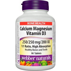 Webber Naturals Calcium Magnesium Citrate s vitaminom D3 tablete a90