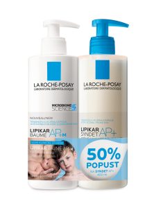 La Roche-Posay Lipikar AP+M Balzam 400 ml + Lipikar Syndet AP+ 400 ml -50%