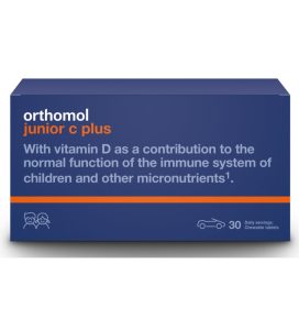 Orthomol junior C plus šumsko voće ili mandarina/narandža tablete za žvakanje a30